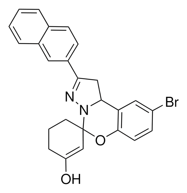 9-BROMO-2-(NAPHTHALEN-2-YL)-1,10B-DIHYDROSPIRO[BENZO[E]PYRAZOLO[1,5-C][1,3]OXAZINE-5,1'-CYCLOHEX[2]EN]-3'-OL AldrichCPR