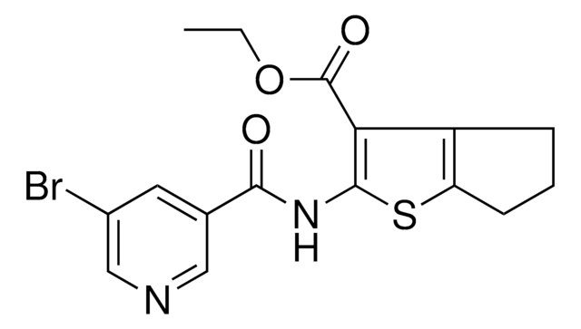 ETHYL 2-{[(5-BROMO-3-PYRIDINYL)CARBONYL]AMINO}-5,6-DIHYDRO-4H-CYCLOPENTA[B]THIOPHENE-3-CARBOXYLATE AldrichCPR