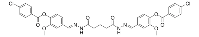 4-((E)-{[5-((2E)-2-{4-[(4-CHLOROBENZOYL)OXY]-3-METHOXYBENZYLIDENE}HYDRAZINO)-5-OXOPENTANOYL]HYDRAZONO}METHYL)-2-METHOXYPHENYL 4-CHLOROBENZOATE AldrichCPR