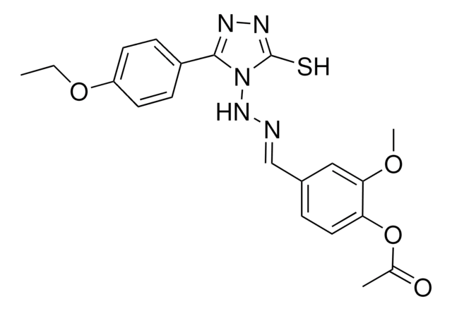 4-((E)-{[3-(4-ETHOXYPHENYL)-5-SULFANYL-4H-1,2,4-TRIAZOL-4-YL]HYDRAZONO}METHYL)-2-METHOXYPHENYL ACETATE AldrichCPR