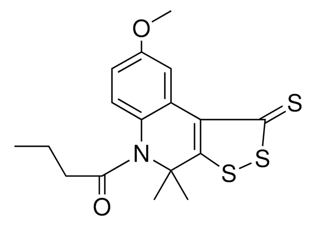 5-BUTYRYL-8-METHOXY-4,4-DIMETHYL-4,5-DIHYDRO-1H-[1,2]DITHIOLO[3,4-C]QUINOLINE-1-THIONE AldrichCPR