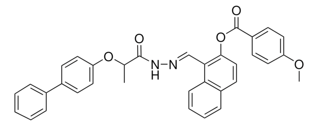 1-(2-(2-((1,1'-BIPHENYL)-4-YLOXY)PROPANOYL)CARBOHYDRAZONOYL)-2-NAPHTHYL 4-METHOXYBENZOATE AldrichCPR