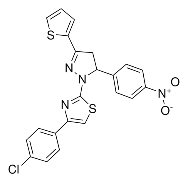 4-(4-CHLOROPHENYL)-2-[5-(4-NITROPHENYL)-3-(2-THIENYL)-4,5-DIHYDRO-1H-PYRAZOL-1-YL]-1,3-THIAZOLE AldrichCPR