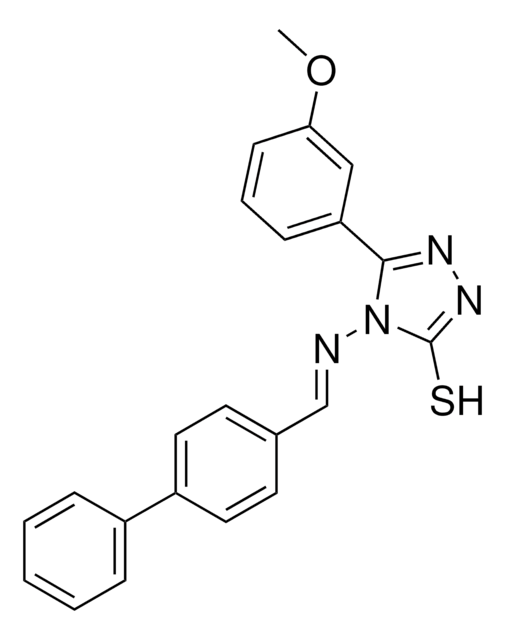 4-{[(E)-[1,1'-BIPHENYL]-4-YLMETHYLIDENE]AMINO}-5-(3-METHOXYPHENYL)-4H-1,2,4-TRIAZOL-3-YL HYDROSULFIDE AldrichCPR