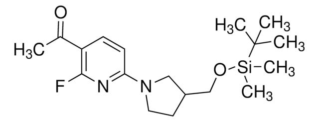 1-(6-(3-((tert-Butyldimethylsilyloxy)methyl)pyrrolidin-1-yl)-2-fluoropyridin-3-yl)ethanone AldrichCPR