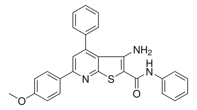 3-AMINO-6-(4-MEO-PH)-4-PH-THIENO(2,3-B)PYRIDINE-2-CARBOXYLIC ACID PHENYLAMIDE AldrichCPR