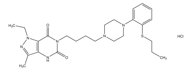 1-ethyl-3-methyl-6-(4-{4-[2-(propylsulfanyl)phenyl]-1-piperazinyl}butyl)-1H-pyrazolo[4,3-d]pyrimidine-5,7(4H,6H)-dione hydrochloride AldrichCPR