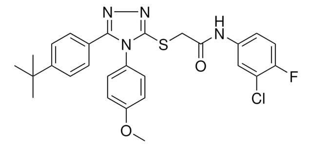 2-{[5-(4-TERT-BUTYLPHENYL)-4-(4-METHOXYPHENYL)-4H-1,2,4-TRIAZOL-3-YL]SULFANYL}-N-(3-CHLORO-4-FLUOROPHENYL)ACETAMIDE AldrichCPR