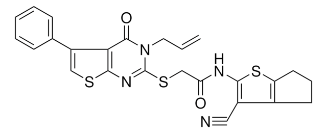 2-[(3-ALLYL-4-OXO-5-PHENYL-3,4-DIHYDROTHIENO[2,3-D]PYRIMIDIN-2-YL)SULFANYL]-N-(3-CYANO-5,6-DIHYDRO-4H-CYCLOPENTA[B]THIEN-2-YL)ACETAMIDE AldrichCPR