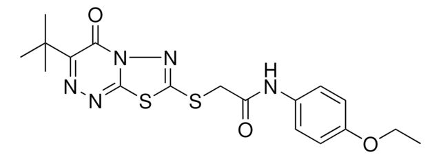 2-[(3-TERT-BUTYL-4-OXO-4H-[1,3,4]THIADIAZOLO[2,3-C][1,2,4]TRIAZIN-7-YL)SULFANYL]-N-(4-ETHOXYPHENYL)ACETAMIDE AldrichCPR