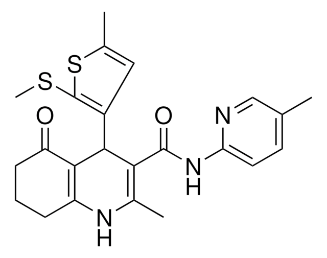 2-METHYL-4-[5-METHYL-2-(METHYLSULFANYL)-3-THIENYL]-N-(5-METHYL-2-PYRIDINYL)-5-OXO-1,4,5,6,7,8-HEXAHYDRO-3-QUINOLINECARBOXAMIDE AldrichCPR