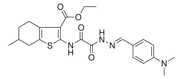 ETHYL 2-{[{(2E)-2-[4-(DIMETHYLAMINO)BENZYLIDENE]HYDRAZINO}(OXO)ACETYL]AMINO}-6-METHYL-4,5,6,7-TETRAHYDRO-1-BENZOTHIOPHENE-3-CARBOXYLATE AldrichCPR