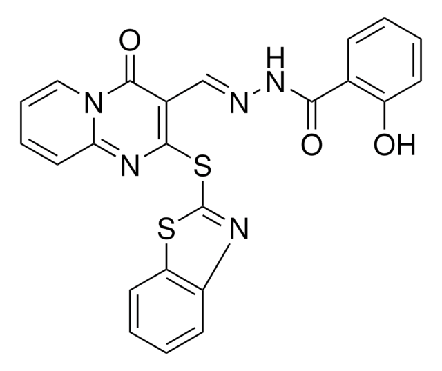 N'-{(E)-[2-(1,3-BENZOTHIAZOL-2-YLSULFANYL)-4-OXO-4H-PYRIDO[1,2-A]PYRIMIDIN-3-YL]METHYLIDENE}-2-HYDROXYBENZOHYDRAZIDE AldrichCPR