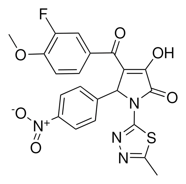 4-(3-FLUORO-4-METHOXYBENZOYL)-3-HYDROXY-1-(5-METHYL-1,3,4-THIADIAZOL-2-YL)-5-(4-NITROPHENYL)-1,5-DIHYDRO-2H-PYRROL-2-ONE AldrichCPR