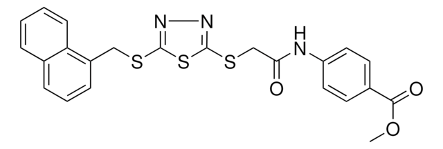 METHYL 4-{[({5-[(1-NAPHTHYLMETHYL)SULFANYL]-1,3,4-THIADIAZOL-2-YL}SULFANYL)ACETYL]AMINO}BENZOATE AldrichCPR