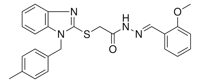 N'-[(E)-(2-METHOXYPHENYL)METHYLIDENE]-2-{[1-(4-METHYLBENZYL)-1H-BENZIMIDAZOL-2-YL]SULFANYL}ACETOHYDRAZIDE AldrichCPR