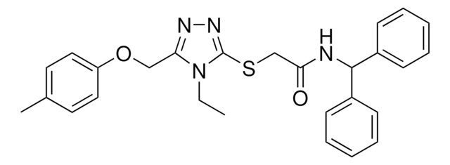 N-BENZHYDRYL-2-([4-ETHYL-5-[(4-METHYLPHENOXY)METHYL]-4H-1,2,4-TRIAZOL-3-YL]SULFANYL)ACETAMIDE AldrichCPR