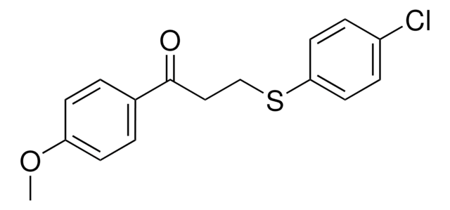 3-((4-CHLOROPHENYL)THIO)-1-(4-METHOXYPHENYL)-1-PROPANONE AldrichCPR