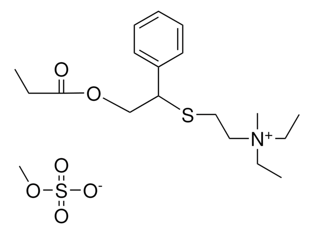 DIETHYLMETHYL(2-(1-PHENYL-2-PROPIONYLOXY)ETHYLTHIO)ETHYL)AMMONIUM METHYL SULFATE AldrichCPR