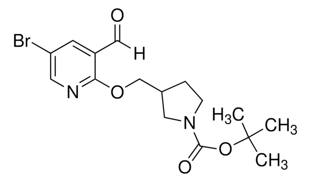 tert-Butyl 3-((5-bromo-3-formylpyridin-2-yloxy)methyl)pyrrolidine-1-carboxylate AldrichCPR