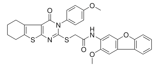 N-(2-METHOXYDIBENZO[B,D]FURAN-3-YL)-2-{[3-(4-METHOXYPHENYL)-4-OXO-3,4,5,6,7,8-HEXAHYDRO[1]BENZOTHIENO[2,3-D]PYRIMIDIN-2-YL]SULFANYL}ACETAMIDE AldrichCPR