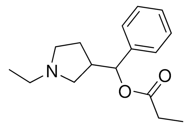 (1-ethyl-3-pyrrolidinyl)(phenyl)methyl propionate AldrichCPR