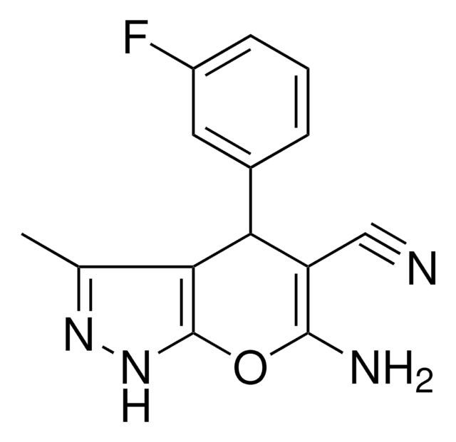 6-AMINO-4-(3-FLUOROPHENYL)-3-ME-1,4-DIHYDROPYRANO(2,3-C)PYRAZOLE-5-CARBONITRILE AldrichCPR