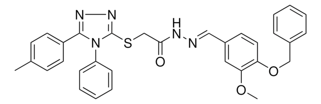 N'-{(E)-[4-(BENZYLOXY)-3-METHOXYPHENYL]METHYLIDENE}-2-{[5-(4-METHYLPHENYL)-4-PHENYL-4H-1,2,4-TRIAZOL-3-YL]SULFANYL}ACETOHYDRAZIDE AldrichCPR