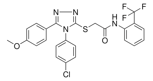 2-{[4-(4-CHLOROPHENYL)-5-(4-METHOXYPHENYL)-4H-1,2,4-TRIAZOL-3-YL]SULFANYL}-N-[2-(TRIFLUOROMETHYL)PHENYL]ACETAMIDE AldrichCPR