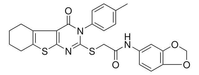 N-(1,3-BENZODIOXOL-5-YL)-2-{[3-(4-METHYLPHENYL)-4-OXO-3,4,5,6,7,8-HEXAHYDRO[1]BENZOTHIENO[2,3-D]PYRIMIDIN-2-YL]SULFANYL}ACETAMIDE AldrichCPR