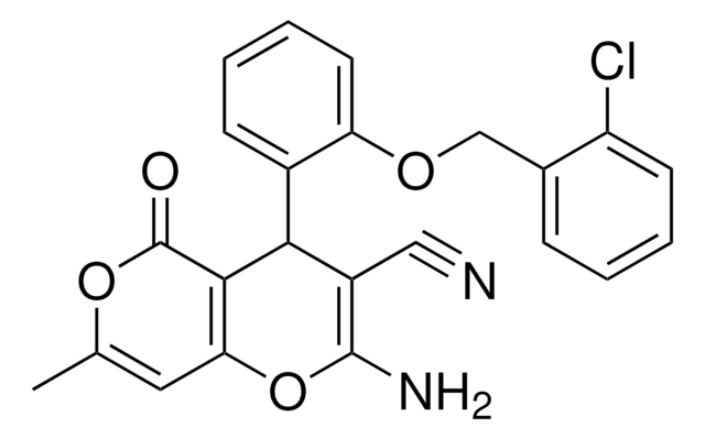 2-AMINO-4-{2-[(2-CHLOROBENZYL)OXY]PHENYL}-7-METHYL-5-OXO-4H,5H-PYRANO[4,3-B]PYRAN-3-CARBONITRILE AldrichCPR