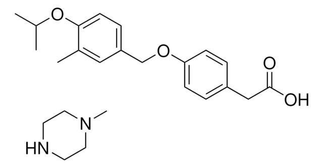 {4-[(4-ISOPROPOXY-3-METHYLBENZYL)OXY]PHENYL}ACETIC ACID COMPOUND WITH 1-METHYLPIPERAZINE AldrichCPR