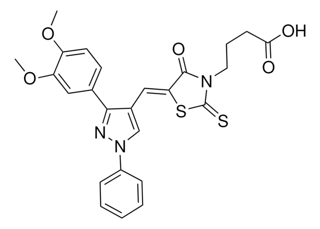 4-((5Z)-5-{[3-(3,4-DIMETHOXYPHENYL)-1-PHENYL-1H-PYRAZOL-4-YL]METHYLENE}-4-OXO-2-THIOXO-1,3-THIAZOLIDIN-3-YL)BUTANOIC ACID AldrichCPR