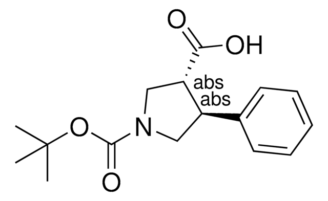 (3R,4S)-1-(tert-Butoxycarbonyl)-4-phenyl-3-pyrrolidinecarboxylic acid AldrichCPR