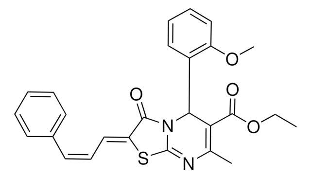 ETHYL (2Z)-5-(2-METHOXYPHENYL)-7-METHYL-3-OXO-2-[(2Z)-3-PHENYL-2-PROPENYLIDENE]-2,3-DIHYDRO-5H-[1,3]THIAZOLO[3,2-A]PYRIMIDINE-6-CARBOXYLATE AldrichCPR