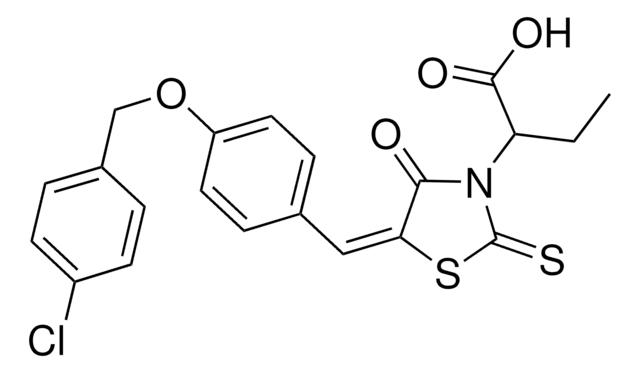 2-((5E)-5-{4-[(4-CHLOROBENZYL)OXY]BENZYLIDENE}-4-OXO-2-THIOXO-1,3-THIAZOLIDIN-3-YL)BUTANOIC ACID AldrichCPR