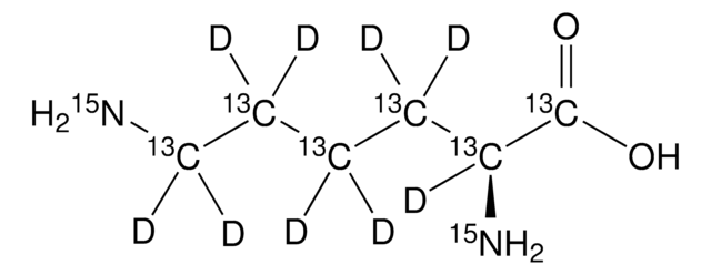 L-Lysine-13C6,15N2,2,3,3,4,4,5,5,6,6-d9 monohydrochloride 98 atom % 15N, 99 atom % 13C, 98 atom % D, 95% (CP)