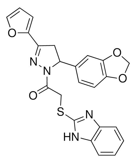 2-({2-[5-(1,3-BENZODIOXOL-5-YL)-3-(2-FURYL)-4,5-DIHYDRO-1H-PYRAZOL-1-YL]-2-OXOETHYL}SULFANYL)-1H-BENZIMIDAZOLE AldrichCPR