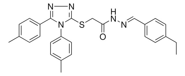 2-{[4,5-BIS(4-METHYLPHENYL)-4H-1,2,4-TRIAZOL-3-YL]SULFANYL}-N'-[(E)-(4-ETHYLPHENYL)METHYLIDENE]ACETOHYDRAZIDE AldrichCPR