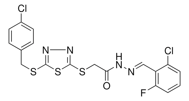 2-({5-[(4-CHLOROBENZYL)SULFANYL]-1,3,4-THIADIAZOL-2-YL}SULFANYL)-N'-[(E)-(2-CHLORO-6-FLUOROPHENYL)METHYLIDENE]ACETOHYDRAZIDE AldrichCPR