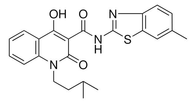 4-HYDROXY-1-ISOPENTYL-N-(6-METHYL-1,3-BENZOTHIAZOL-2-YL)-2-OXO-1,2-DIHYDRO-3-QUINOLINECARBOXAMIDE AldrichCPR