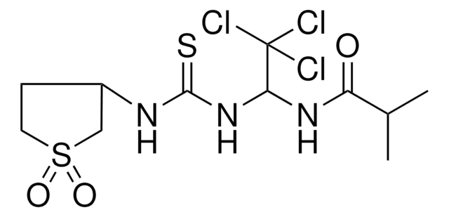 2-METHYL-N-[2,2,2-TRICHLORO-1-({[(1,1-DIOXIDOTETRAHYDRO-3-THIENYL)AMINO]CARBOTHIOYL}AMINO)ETHYL]PROPANAMIDE AldrichCPR