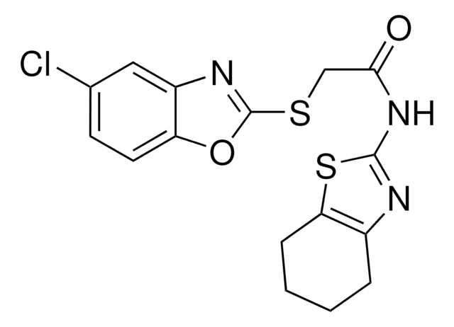 2-[(5-CHLORO-1,3-BENZOXAZOL-2-YL)SULFANYL]-N-(4,5,6,7-TETRAHYDRO-1,3-BENZOTHIAZOL-2-YL)ACETAMIDE AldrichCPR