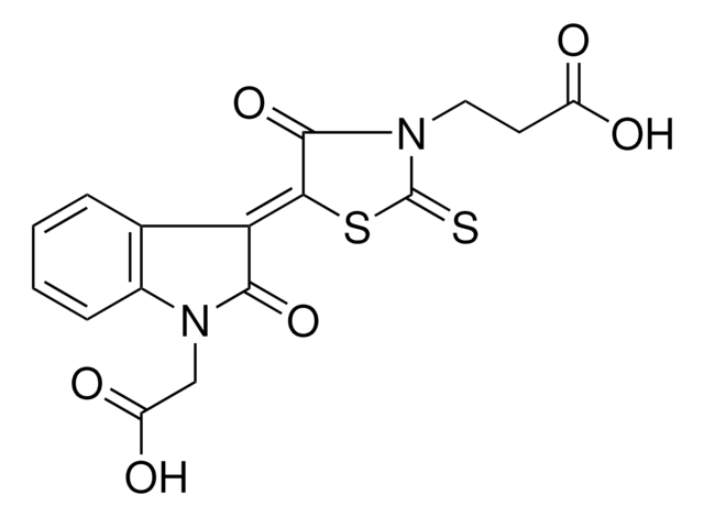 3-{(5Z)-5-[1-(CARBOXYMETHYL)-2-OXO-1,2-DIHYDRO-3H-INDOL-3-YLIDENE]-4-OXO-2-THIOXO-1,3-THIAZOLIDIN-3-YL}PROPANOIC ACID AldrichCPR