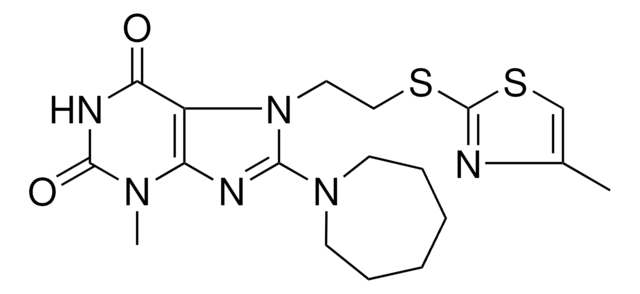 8-(1-AZEPANYL)-3-METHYL-7-{2-[(4-METHYL-1,3-THIAZOL-2-YL)SULFANYL]ETHYL}-3,7-DIHYDRO-1H-PURINE-2,6-DIONE AldrichCPR