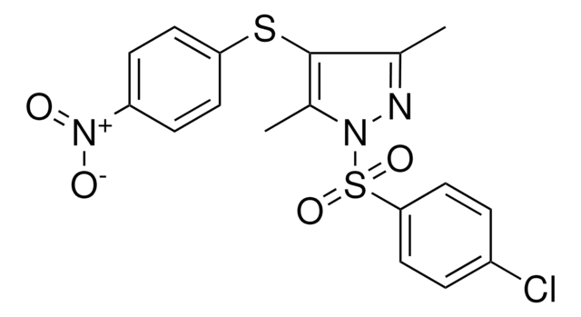 1-((4-CHLOROPHENYL)SULFONYL)-3,5-DIMETHYL-1H-PYRAZOL-4-YL 4-NITROPHENYL SULFIDE AldrichCPR