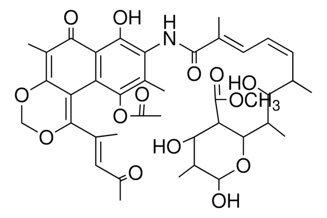 methyl 2-((5Z,7E)-9-(10-acetoxy-7-hydroxy-5,9-dimethyl-6-oxo-1-((E)-4-oxopent-2-en-2-yl)-6H-naphtho[2,1-d][1,3]dioxin-8-ylamino)-3-hydroxy-4,8-dimethyl-9-oxonona-5,7-dien-2-yl)-4,6-dihydroxy-5-methyltetrahydro-2H-pyran-3-carboxylate AldrichCPR