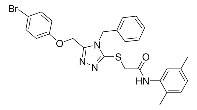 2-({4-BENZYL-5-[(4-BROMOPHENOXY)METHYL]-4H-1,2,4-TRIAZOL-3-YL}SULFANYL)-N-(2,5-DIMETHYLPHENYL)ACETAMIDE AldrichCPR