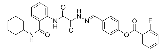 4-{(E)-[2-(2-{2-[(CYCLOHEXYLAMINO)CARBONYL]ANILINO}-2-OXOACETYL)HYDRAZONO]METHYL}PHENYL 2-FLUOROBENZOATE AldrichCPR