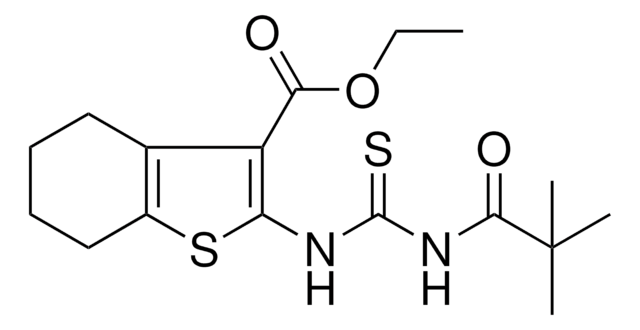 ETHYL 2-({[(2,2-DIMETHYLPROPANOYL)AMINO]CARBOTHIOYL}AMINO)-4,5,6,7-TETRAHYDRO-1-BENZOTHIOPHENE-3-CARBOXYLATE AldrichCPR